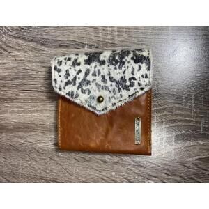 Woman's Billabong Brown Leather and Animal Print Wallet